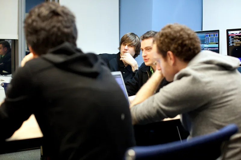 Baruch students in their quant lab